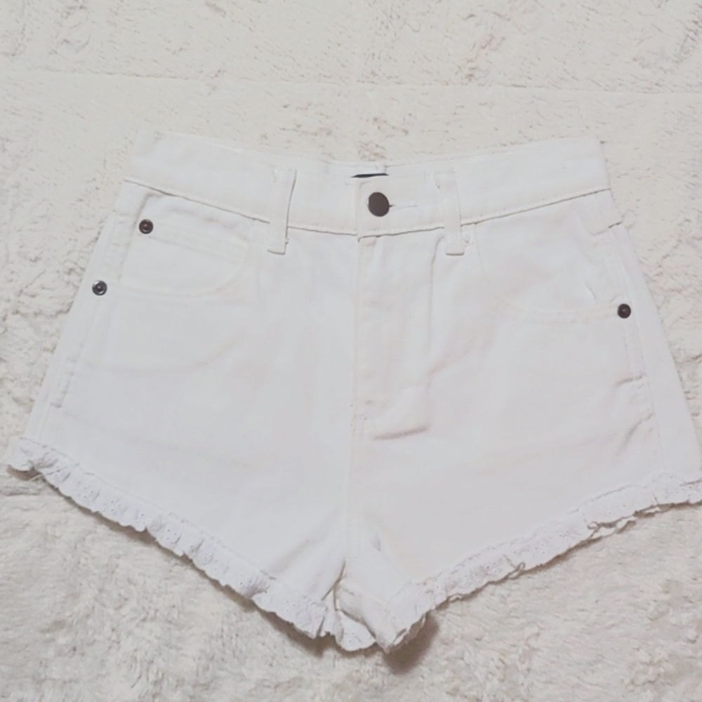 Ruffle Trim Cheeky Shorts